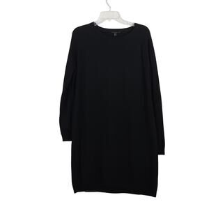 COS Wool Sweater Dress Mini Black Sz M EUC